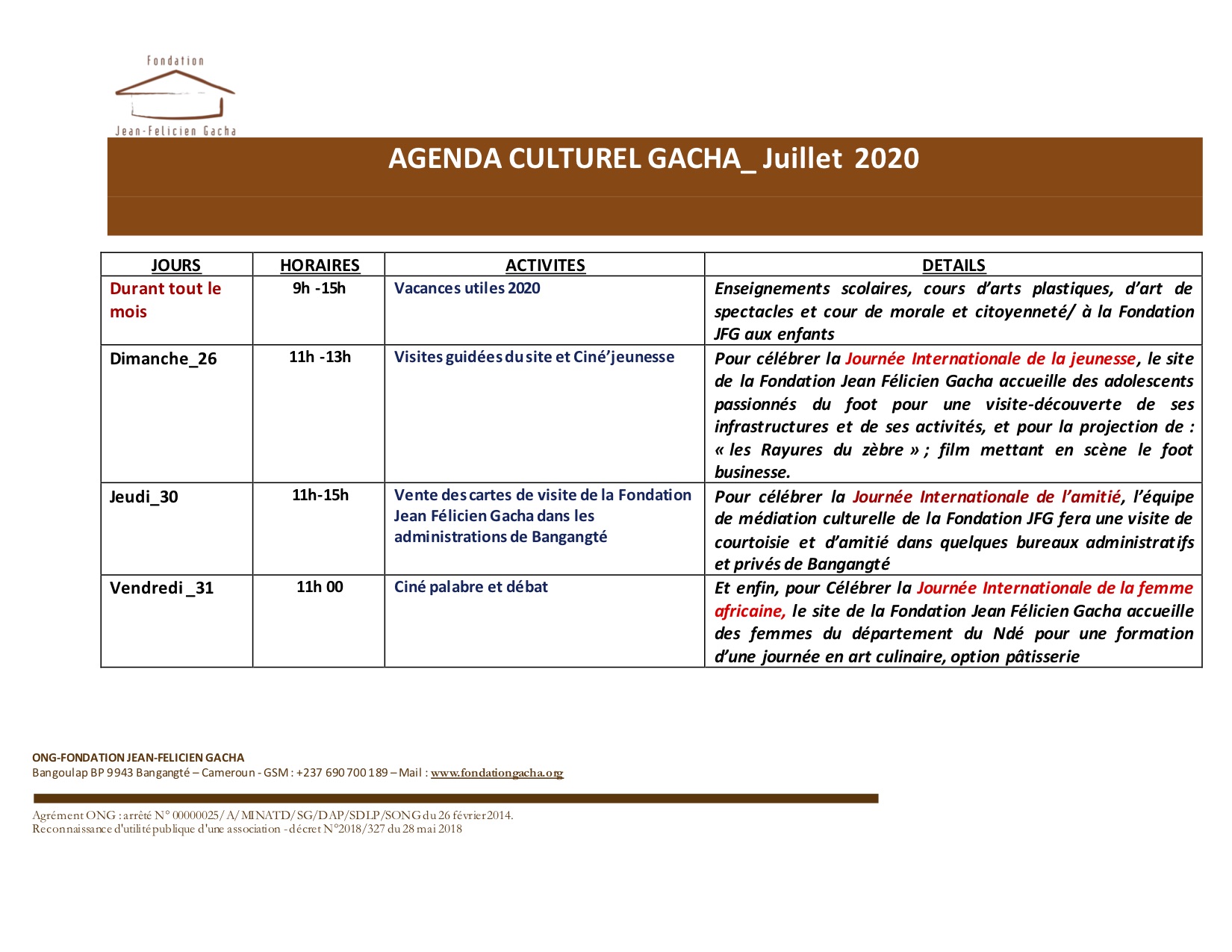 Agenda culturel estival : le mois de juillet